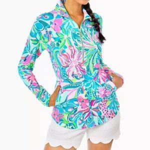 NWT- Lilly Pulitzer Skipper Popover Turquoise Oasis Golden Hour- Medium